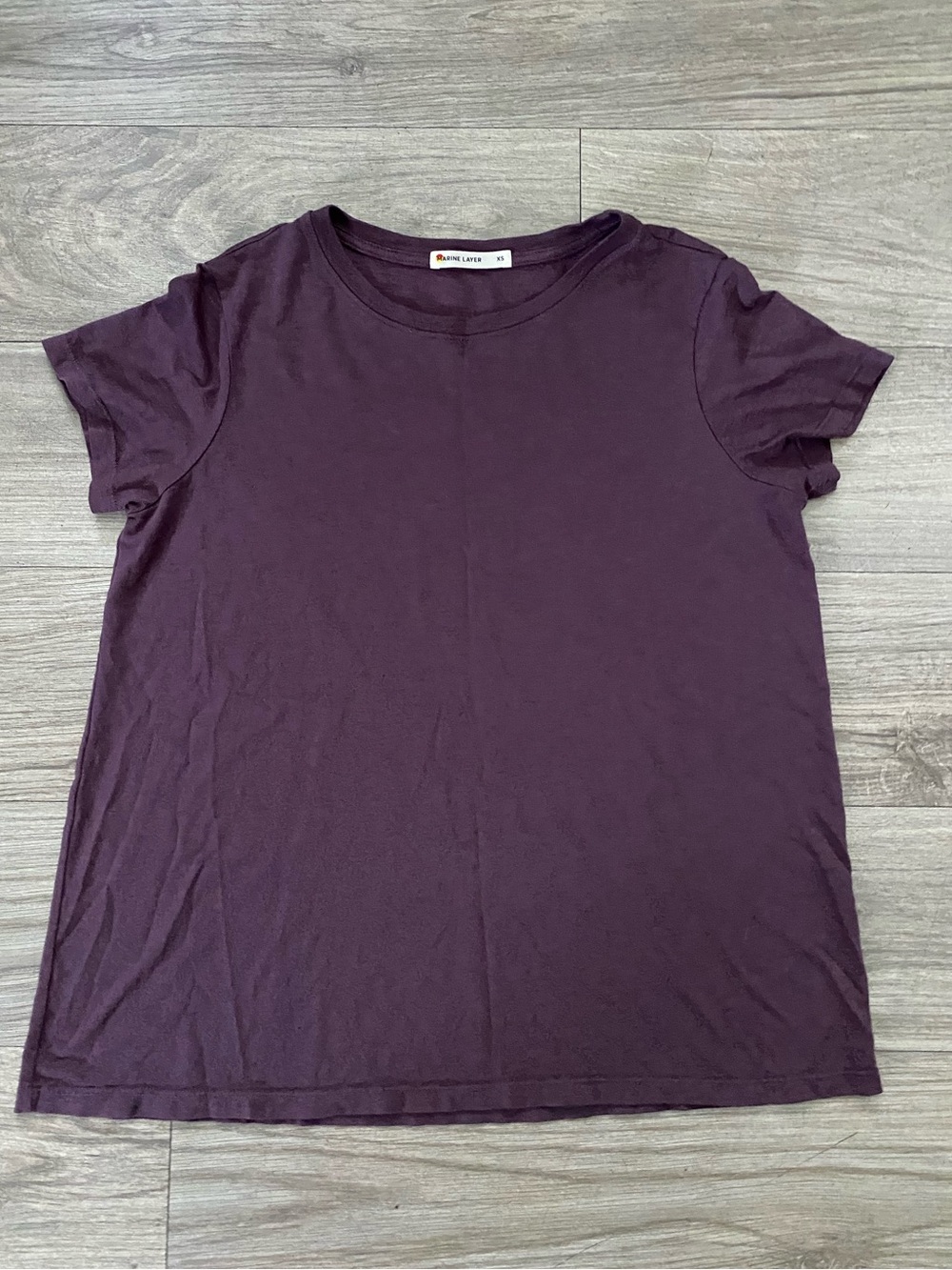Marine Layer Plum Short Sleeve Crew Tee
